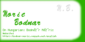 moric bodnar business card